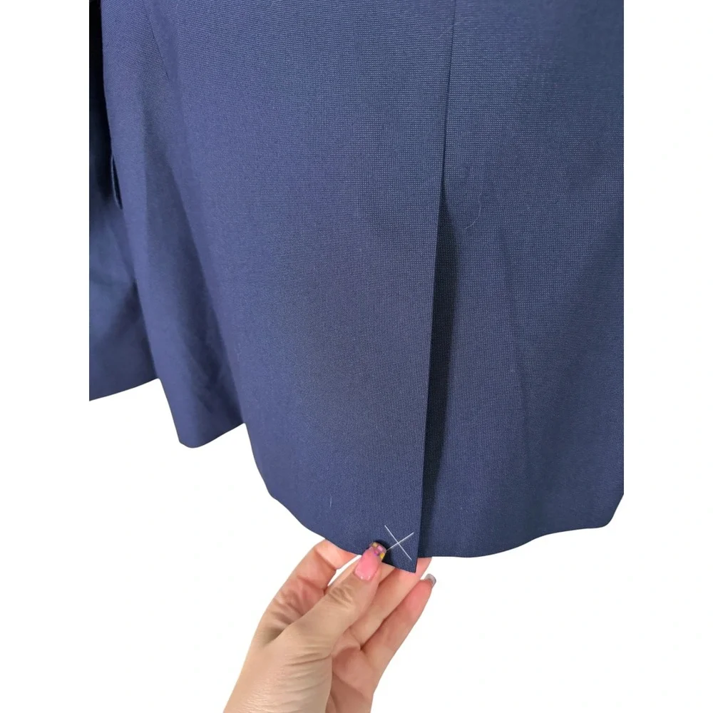 Express Mens Navy Blue Extra Slim Fit Stretch Cotton Blazer Sport Coat 44R